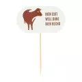 Piques bois cuisson viande 80mm pics BIEN CUIT